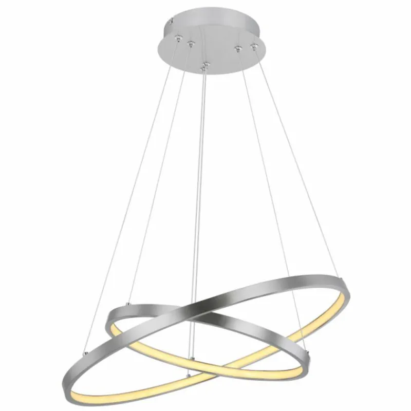 Luminaires Globo Lighting Suspension Globo RALPH LED Nickel mat, 1 lumière* Éclairage Led