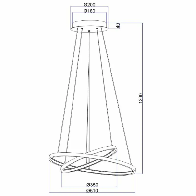 Luminaires Globo Lighting Suspension Globo RALPH LED Nickel mat, 1 lumière* Éclairage Led