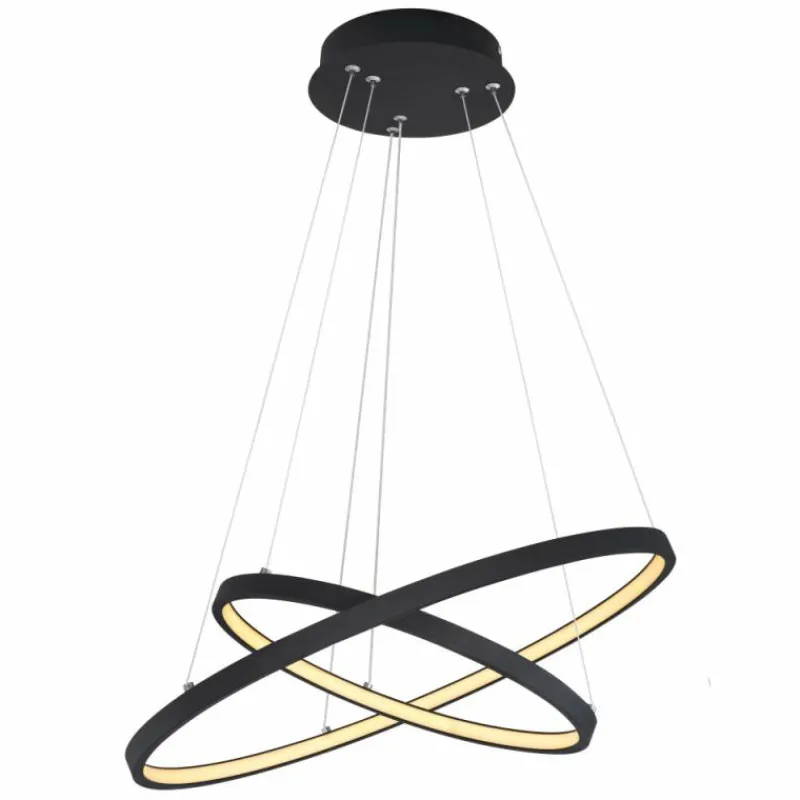 Luminaires Globo Lighting Suspension Globo RALPH LED Noir, 1 lumière* Éclairage Led