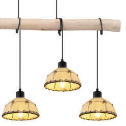 Lampes En Tissu-Luminaires Globo Lighting Suspension Globo REX Noir, 4 lumières