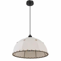 Lampes En Tissu-Luminaires Globo Lighting Suspension Globo REX Noir, 1 lumière