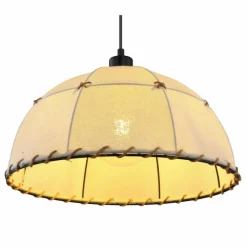 Lampes En Tissu-Luminaires Globo Lighting Suspension Globo REX Noir, 1 lumière