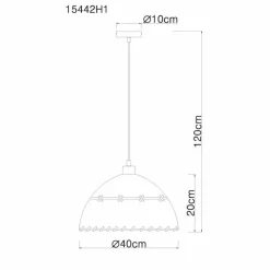 Lampes En Tissu-Luminaires Globo Lighting Suspension Globo REX Noir, 1 lumière