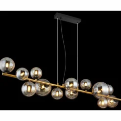Luminaires Globo Lighting Suspension Globo RIHA LED Noir, 13 lumières