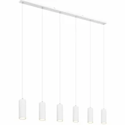 Luminaires Globo Lighting Suspension Globo ROBBY Blanc, 6 lumières* Suspensions