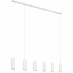 Luminaires Globo Lighting Suspension Globo ROBBY Blanc, 6 lumières* Suspensions