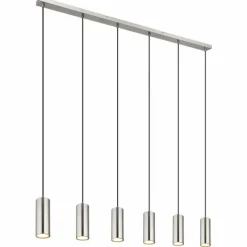 Luminaires Globo Lighting Suspension Globo ROBBY Nickel mat, 6 lumières* Suspensions
