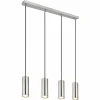Luminaires Globo Lighting Suspension Globo ROBBY Nickel mat, 4 lumières* Suspensions