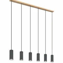 Luminaires Globo Lighting Suspension Globo ROBBY Noir, 6 lumières* Suspensions