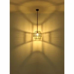 Style Boho-Chic-Luminaires Globo Lighting Suspension Globo ROPE Noir, 1 lumière