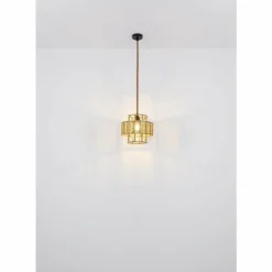 Style Boho-Chic-Luminaires Globo Lighting Suspension Globo ROPE Noir, 1 lumière