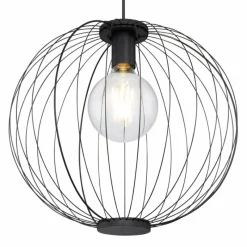 Lampes À Boules-Luminaires Globo Lighting Suspension Globo ROZA Noir, 1 lumière