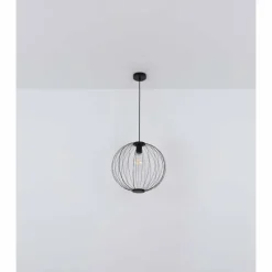 Lampes À Boules-Luminaires Globo Lighting Suspension Globo ROZA Noir, 1 lumière