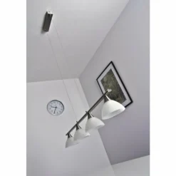 Luminaires Globo Lighting Suspension Globo RUBEN Acier inoxydable, 4 lumières