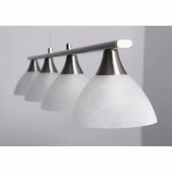 Luminaires Globo Lighting Suspension Globo RUBEN Acier inoxydable, 4 lumières