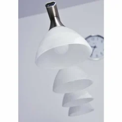 Luminaires Globo Lighting Suspension Globo RUBEN Acier inoxydable, 4 lumières