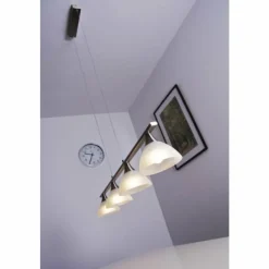 Luminaires Globo Lighting Suspension Globo RUBEN Acier inoxydable, 4 lumières