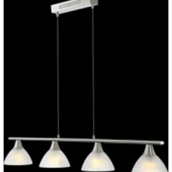 Luminaires Globo Lighting Suspension Globo RUBEN Nickel mat, 4 lumières