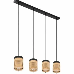 Luminaires Scandinaves-Luminaires Globo Lighting Suspension Globo RUTH Noir, 4 lumières