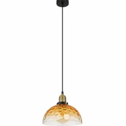 Luminaires Globo Lighting Suspension Globo SALVY Noir, 1 lumière