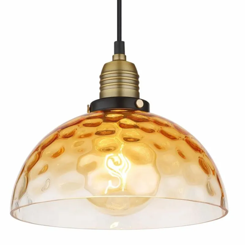 Luminaires Globo Lighting Suspension Globo SALVY Noir, 1 lumière