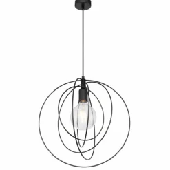 Luminaires Globo Lighting Suspension Globo SARINI Noir, 1 lumière* Suspensions