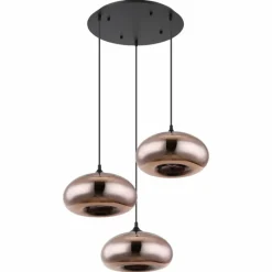 Luminaires Globo Lighting Suspension Globo SELLY Noir, 3 lumières