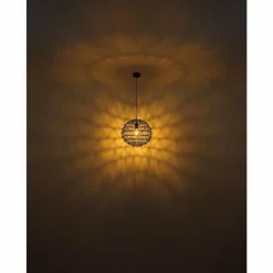 Lampes À Boules-Luminaires Globo Lighting Suspension Globo SENNI Noir, 1 lumière