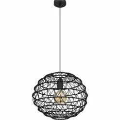 Lampes À Boules-Luminaires Globo Lighting Suspension Globo SENNI Noir, 1 lumière