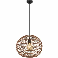 Lampes À Boules-Luminaires Globo Lighting Suspension Globo SENNI Noir, 1 lumière