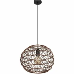 Lampes À Boules-Luminaires Globo Lighting Suspension Globo SENNI Noir, 1 lumière