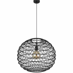 Lampes À Boules-Luminaires Globo Lighting Suspension Globo SENNI Noir, 1 lumière