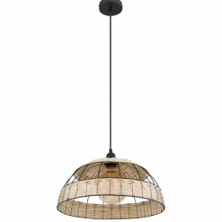 Style Boho-Chic-Luminaires Globo Lighting Suspension Globo STRAHLER Noir, 1 lumière