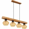 Style Boho-Chic-Luminaires Globo Lighting Suspension Globo STRAHLER Noir, 4 lumières