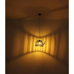 Lampes Industrielles-Luminaires Globo Lighting Suspension Globo SUSANNA Noir, 1 lumière