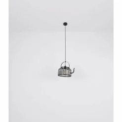 Lampes Industrielles-Luminaires Globo Lighting Suspension Globo SUSANNA Noir, 1 lumière