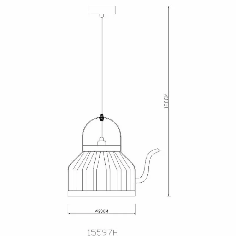 Lampes Industrielles-Luminaires Globo Lighting Suspension Globo SUSANNA Noir, 1 lumière