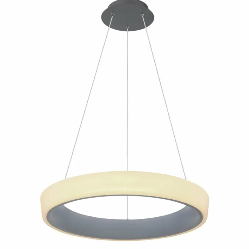 Luminaires Globo Lighting Suspension Globo TABANO LED Anthracite, 1 lumière, Télécommandes