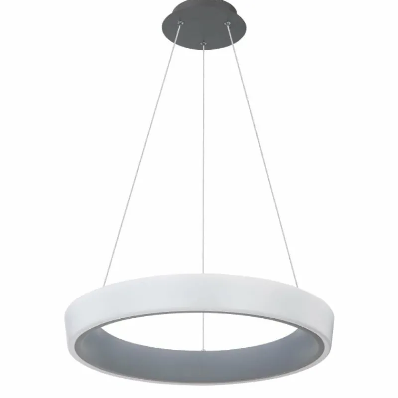 Luminaires Globo Lighting Suspension Globo TABANO LED Anthracite, 1 lumière, Télécommandes