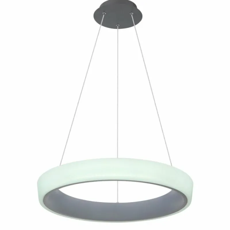 Luminaires Globo Lighting Suspension Globo TABANO LED Anthracite, 1 lumière, Télécommandes