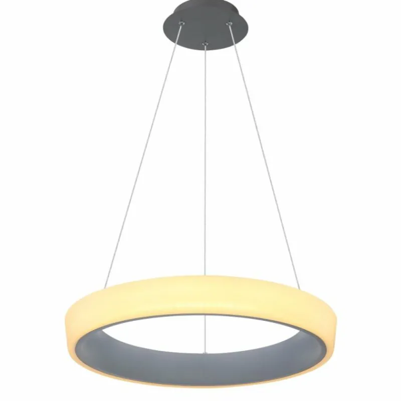 Luminaires Globo Lighting Suspension Globo TABANO LED Anthracite, 1 lumière, Télécommandes