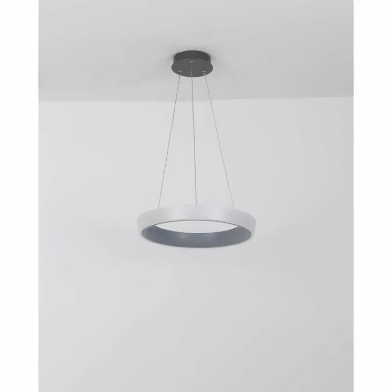 Luminaires Globo Lighting Suspension Globo TABANO LED Anthracite, 1 lumière, Télécommandes