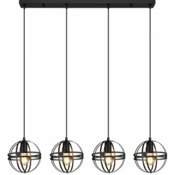 Luminaires Globo Lighting Suspension Globo TAMARA Noir, 4 lumières* Suspensions