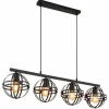 Luminaires Globo Lighting Suspension Globo TAMARA Noir, 4 lumières* Suspensions