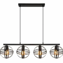 Luminaires Globo Lighting Suspension Globo TAMARA Noir, 4 lumières* Suspensions
