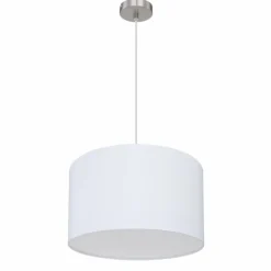 Lampes En Tissu-Luminaires Globo Lighting Suspension Globo THERESA Nickel mat, 1 lumière