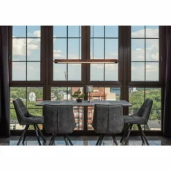 Lampes En Bois-Luminaires Globo Lighting Suspension Globo TIBEON LED Bois foncé, Noir, 1 lumière