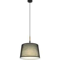 Lampes En Tissu-Luminaires Globo Lighting Suspension Globo TL Écru, Noir, 1 lumière