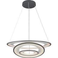 Luminaires Globo Lighting Suspension Globo TORRELLE LED Noir, 1 lumière, Télécommandes