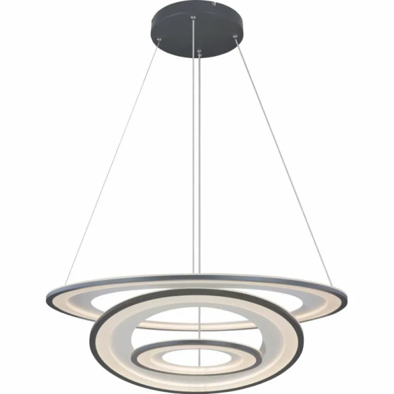 Luminaires Globo Lighting Suspension Globo TORRELLE LED Noir, 1 lumière, Télécommandes